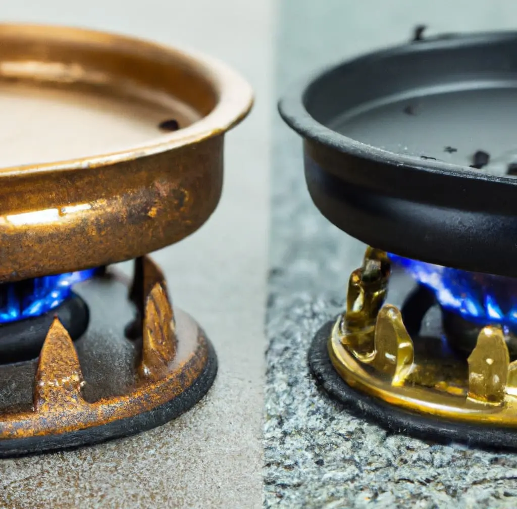 brass burners vs cast iron burners