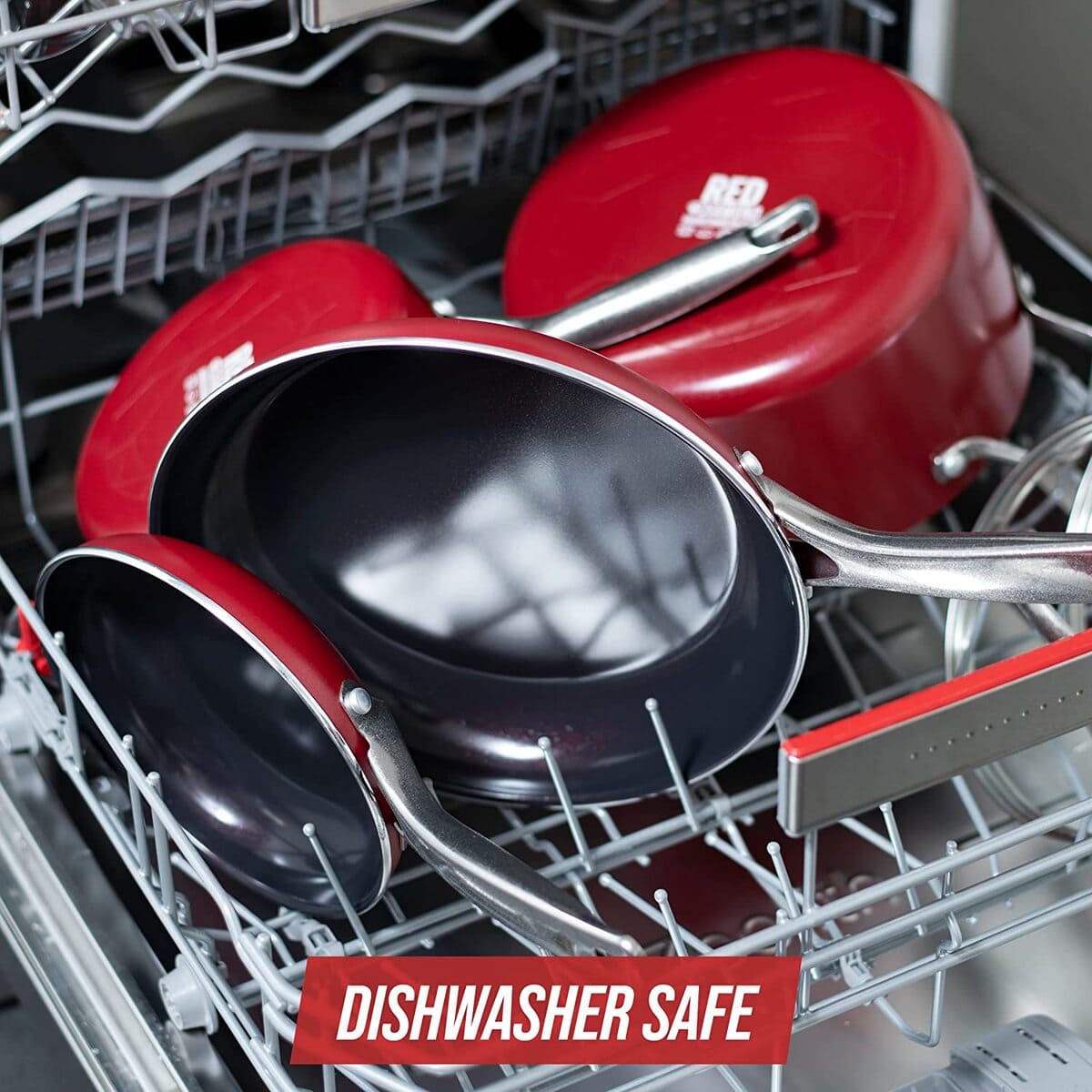 are red copper pans dishwasher safe