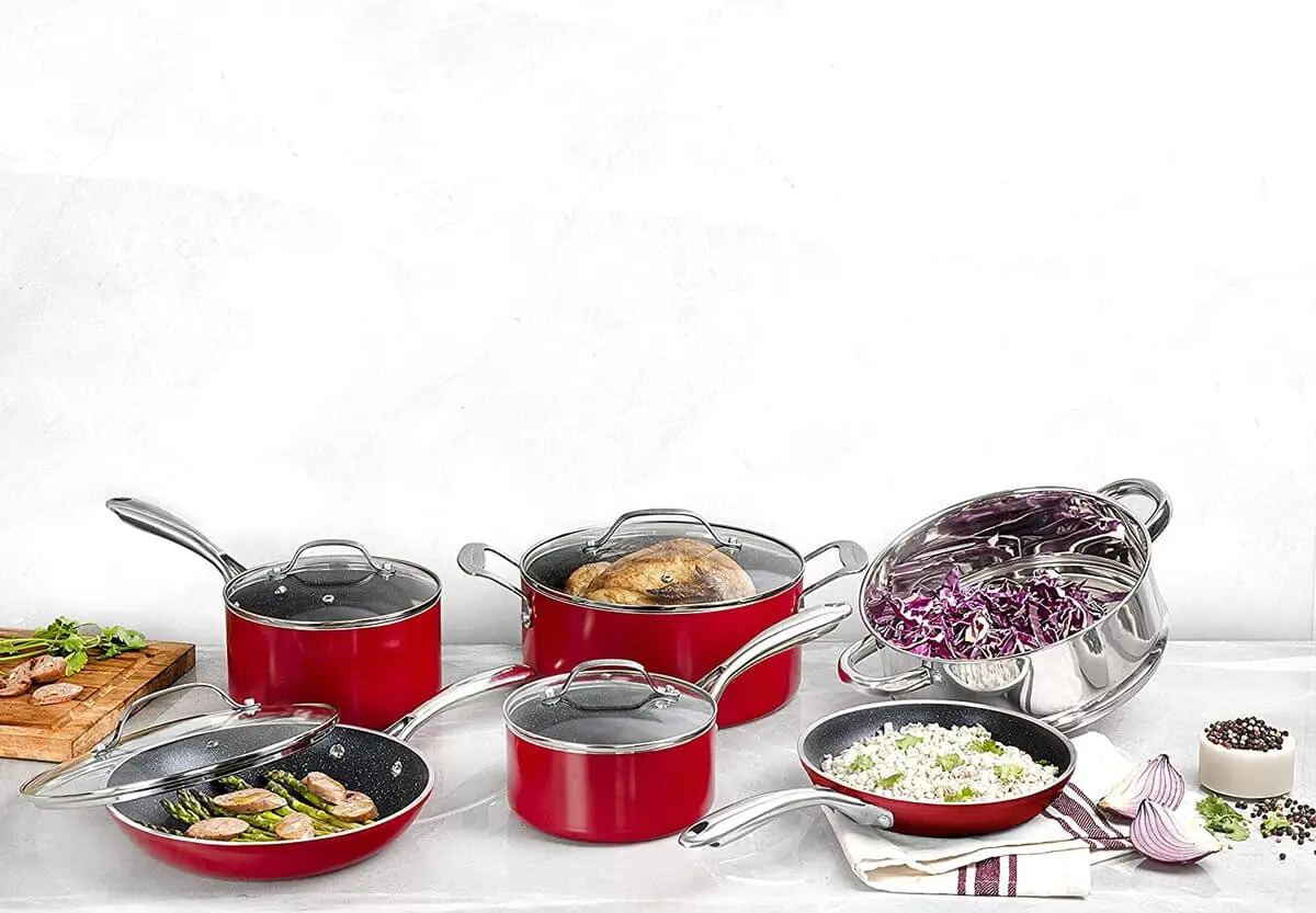 price of the red diamond cookware set